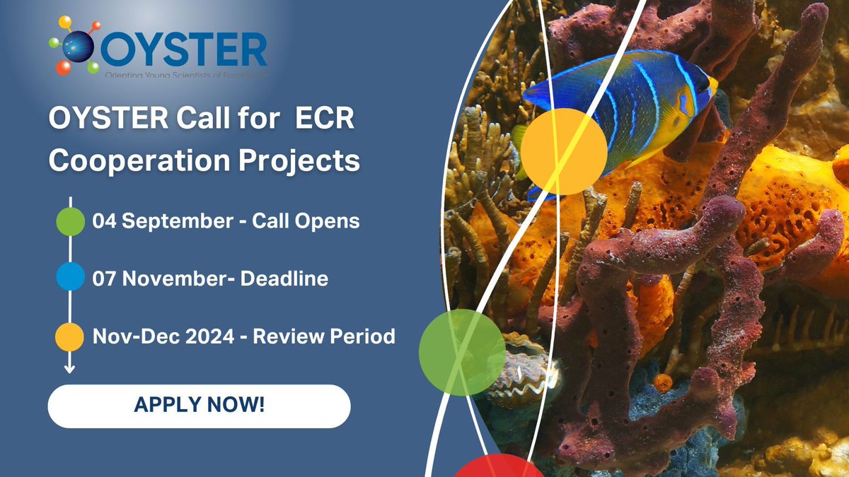 📢‼️Less than ONE MONTH left to apply for #ECR cooperation projects!🔬 🌊🧪🪸🐬

Gather your #ECR colleagues from other #EuroMarine member organisations and develop any cool/original ideas into a collaborative research project 👩‍🔬👨‍🔬🪼🦪🐟

⏳Apply by 7 Nov: buff.ly/3xMeP2Y