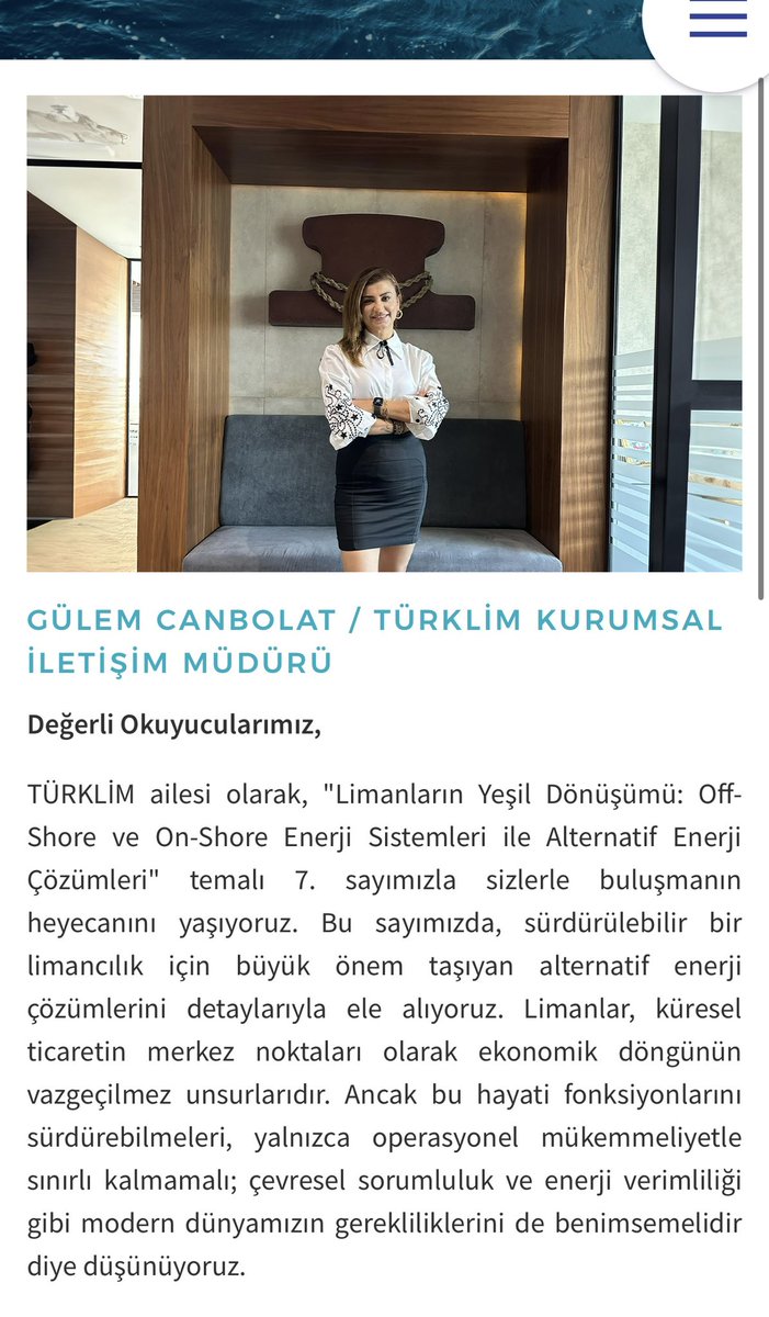 TÜRKLİM E-Dergi projemizin 7. sayısı şimdi yayında! 📖

Keyifli okumalar dileriz:
👉 edergi.turklim.org

#TürkiyeLimanİşletmecileriDerneği #limancılarızbiz #türkiyeninheryerinden #denizcilik #limancılık #EDergi #YeşilDönüşüm #LimanlardaSürdürülebilirlik #digitalart
