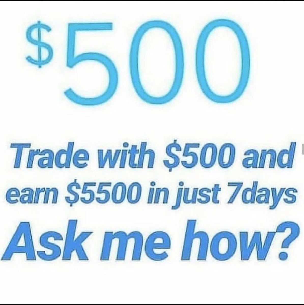 binary__trade_3's tweet image. Trade with $500 and earn $5500 in just 7 trading days 
ASK ME HOW?