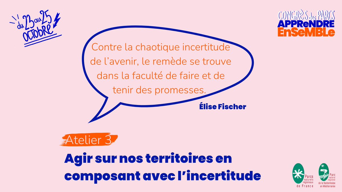 L’incertitude domine : aux aléas géopolitiques, aux crises plus ou moins localisées, nous avons rajouté l’inconnu climatique avec son lot de catastrophes et d'atteintes graves à la biodiversité. #CongrèsDesParcs ➡ swll.to/k2axf