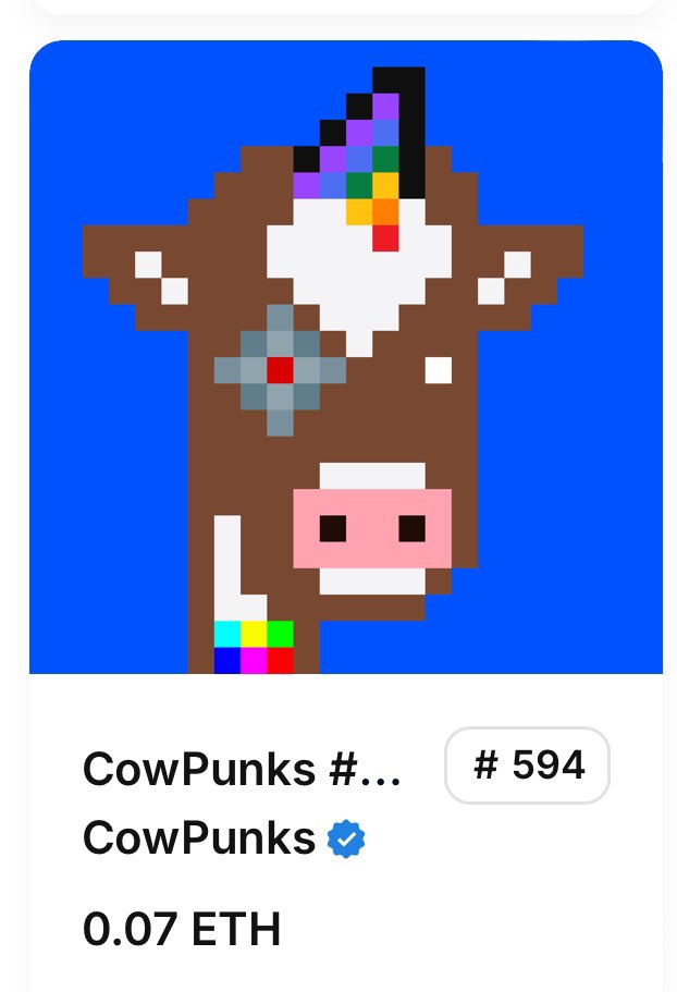 We giving away one rare cowpunk for the lucky one!! 

Like 
Share 
Follow us, <a href="/0xmonas/">Monas</a> , <a href="/cowpunks3/">CowPunks</a> 
Tag 5 people 
Leave your wallet address 
Winner will be announced in 24hrs 
Good luck woof 🐶