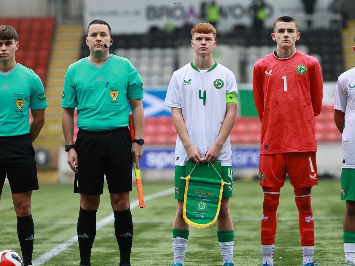 Congratulations to Sean Spaight who captained u16 Republic of Ireland football team in 1-1 draw against Scotland in the Victory Shield.☘️⚽️