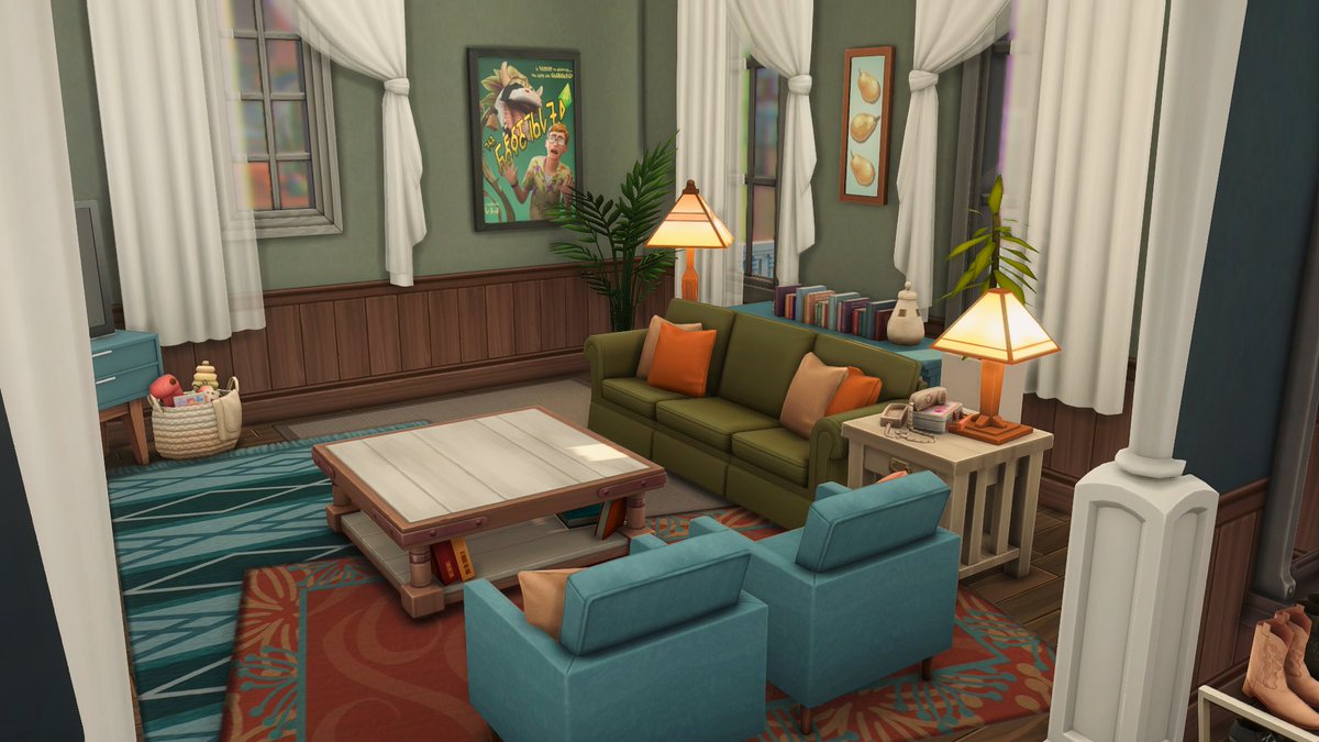 KiwiSimsKate's tweet photo. Some snaps from inside my rebuild for the Sigworth home in #Strangerville, part of the #ShedfordHollowSave collab 📡

Watch the speed build here 👉 https://t.co/fp9MGfmnum 

#TheSims4 #ShowUsYourBuilds @TheSims #EACreatorNetwork #StreamShedSave https://t.co/vd2Lp2ZVd4