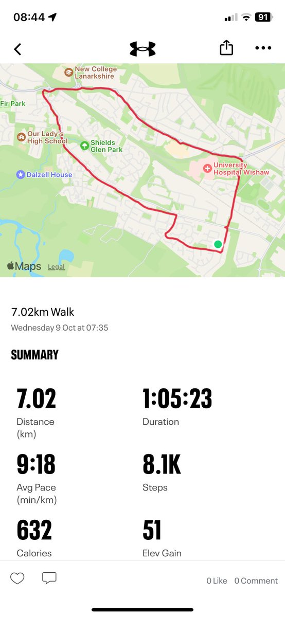 First morning walk in a bit. Happy enough with that.