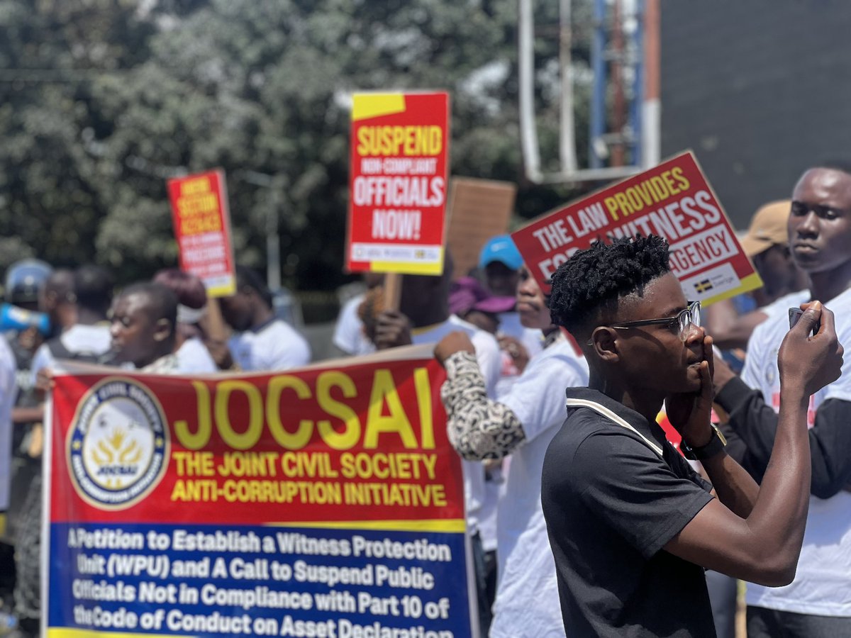 Yesterday, October 8, 2024, ten civil society organizations under the umbrella of the Joint Civil Society Anti-corruption Initiative (JOCSAI); an activity of our NIBA program supported by SIDA marched and petitioned President Boakai to take action against corruption.