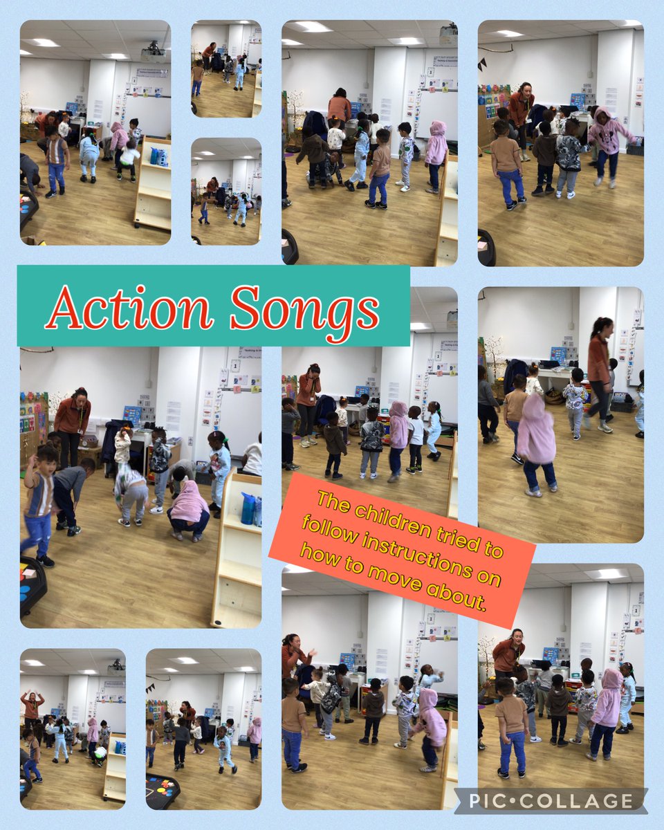 W/E 4.10.24: Following instructions is a very important skill for #Nursery children to learn. We played some listening games this week which would help with that. The teachers gave an example of something to do - like jumping or hopping - and the children had to do it correctly.