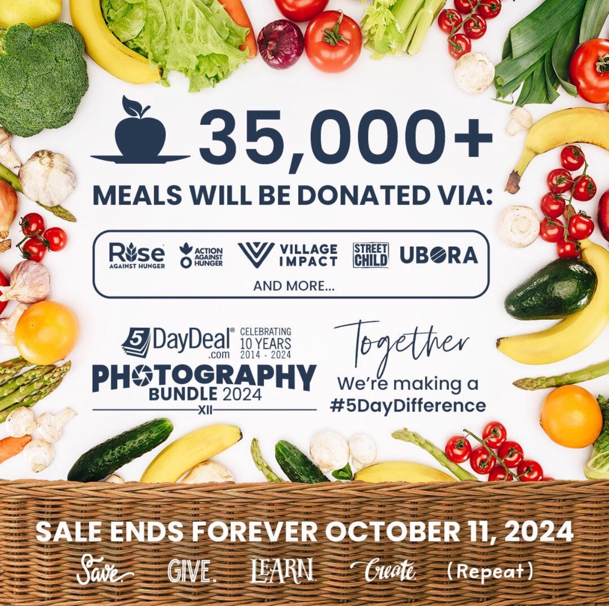 5DayDeal’s 2024 bundle is nearly gone. Click the link to check it out…and it benefits charity as you know. bit.ly/thatdeal