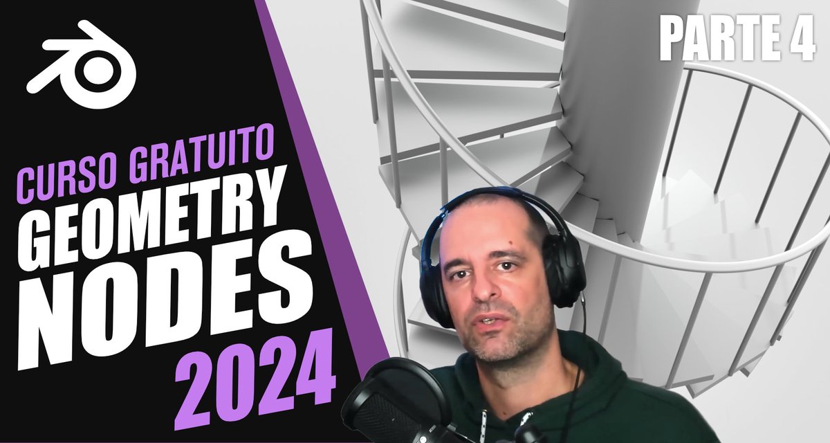 Curso de #Geometrynodes gratuito Parte 4: Creamos una escalera en caracol procedural 🪜🐌
📺youtu.be/RzDI7VjEQUk