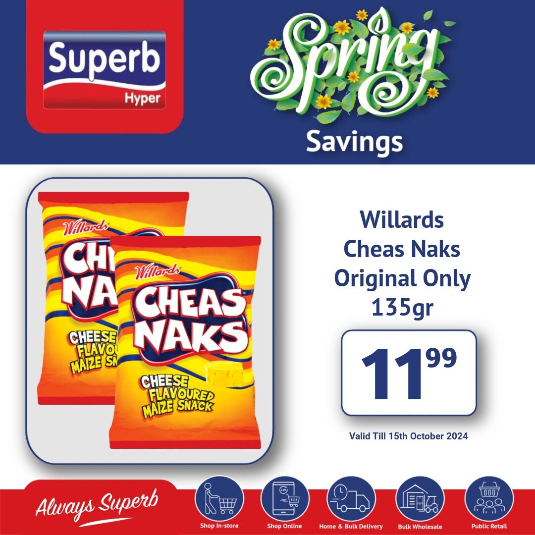 Superbhyper's tweet image. Superb Hyper Promotions
Weekly Wonders, Incredible Deals.
Shop Online: superbhyper.co.za
Get Same Day Delivery For Only R29! 
Order Via Whatsapp Or Email
Whatsapp:063 900 2200
Email:sales@superbhyper.co.za
Shop In-store:17 Smithers Road,Kwadukuza.
Valid: 15th October 2024