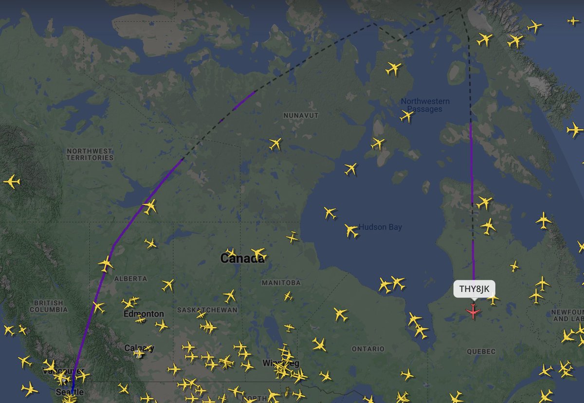 THY'nin Seattle-İstanbul seferini yapan uçağı, kaptanın uçuş sırasında vefatı nedeniyle New York JFK Havalimanı'na iniyor.