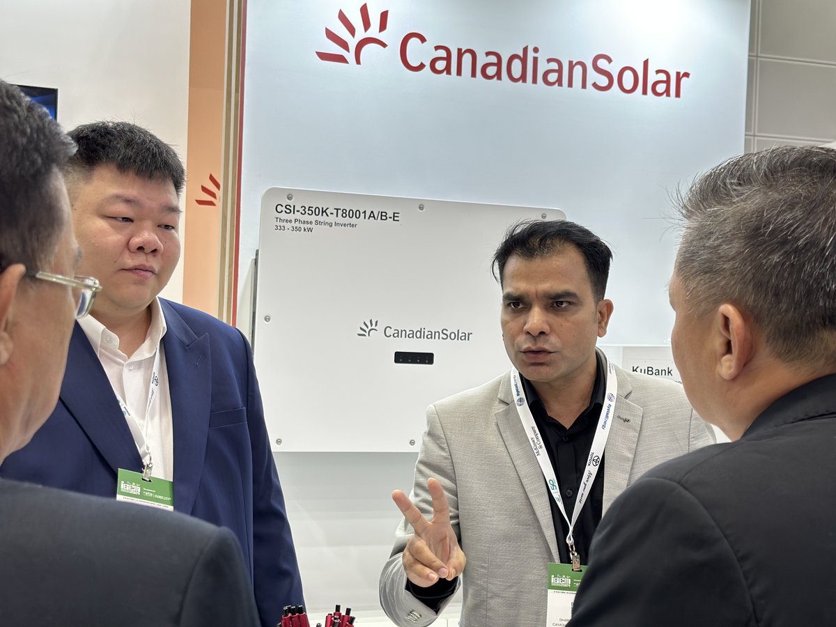 Canadian_Solar's tweet photo. We had a great turnout for the first day of #IGEM 2024 at KLCC in Malaysia. Thank you to everyone who stopped by. Visit our Booth #2205! See you tomorrow and this Friday to discover our cutting-edge solar solutions!
#CanadianSolarSEA #IGEM2024 #SolarEnergy #RenewableEnergy https://t.co/wu22pWr08y