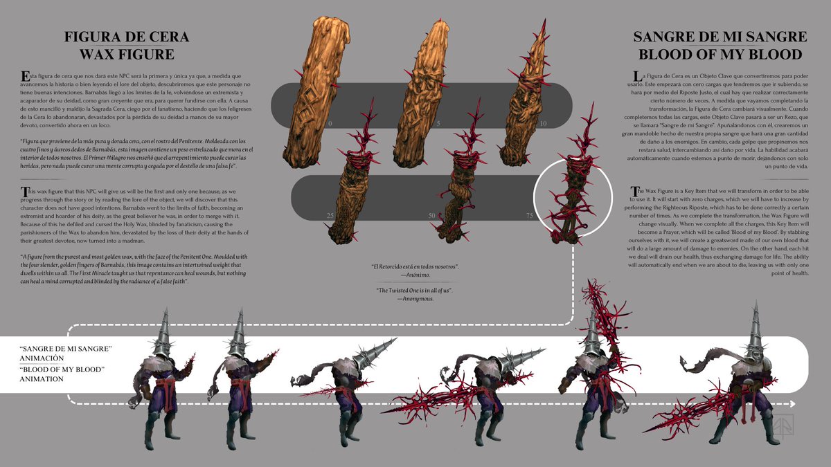 Blasphemous Fan Art. I wanted to design a character from Cvstodia. This is Barnabás, a great believer who tried to merge with his holy deity. <a href="/qapitan/">Enrique Cabeza</a> <a href="/TheGameKitchen/">The Game Kitchen</a> <a href="/BlasphemousGame/">Blasphemous</a> #Blasphemous #fanart #conceptart