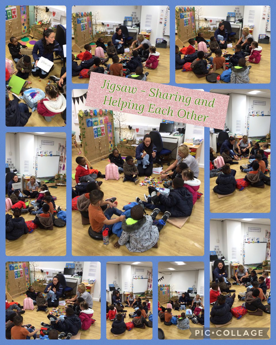 W/E 4.10.24: In PSHE/Jigsaw time we talked to the #Nursery children about how important it is to share, and to discuss what sharing actually means. We told Jigsaw Jennie the times we have shared things.