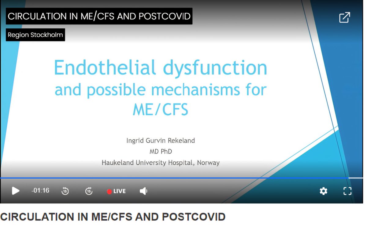 Traying to catch all available conferences on these topics. So, thats why I'm attending RME conference about Circulation in #MECFS and #PostCovid