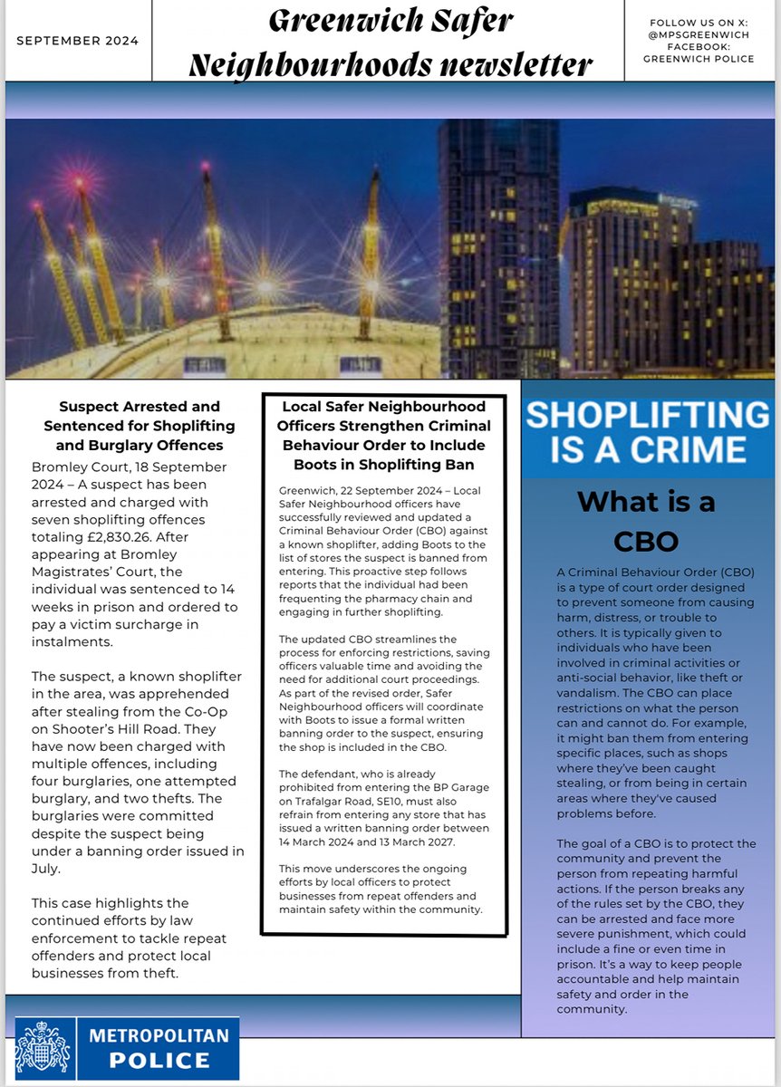 MPSGreenwich's tweet image. The September Newsletter is out! If you’d like a copy emailed to you in PDF format, just drop me a message. Stay informed! #Newsletter #CommunityUpdates