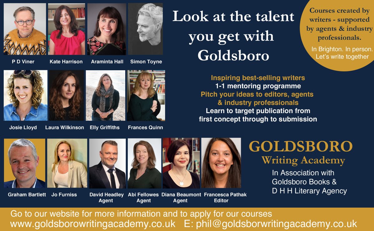 Goldsboro Writing Academy (@goldsborowa) on Twitter photo Our autumn classes are about to launch, and look at what you get with the Goldsboro Writing Academy.
Kickstart your writing, screenwriting, crime writing and our advanced programme. What are you waiting for, come and write with us.
<a href="/DHHlitagency/">DHH Literary Agency</a> <a href="/GoldsboroBooks/">Goldsboro Books</a> Our autumn classes are about to launch, and look at what you get with the Goldsboro Writing Academy.
Kickstart your writing, screenwriting, crime writing and our advanced programme. What are you waiting for, come and write with us.
<a href="/DHHlitagency/">DHH Literary Agency</a> <a href="/GoldsboroBooks/">Goldsboro Books</a>