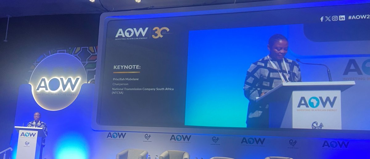 Taking the stage at Africa Oil Week, Priscillah Mabelane, Chairperson of the National Transmission Company South Africa (NTCSA), said Africa’s energy transition does not reflect the global north’s energy transition.

“It is about using our resources, including gas… while