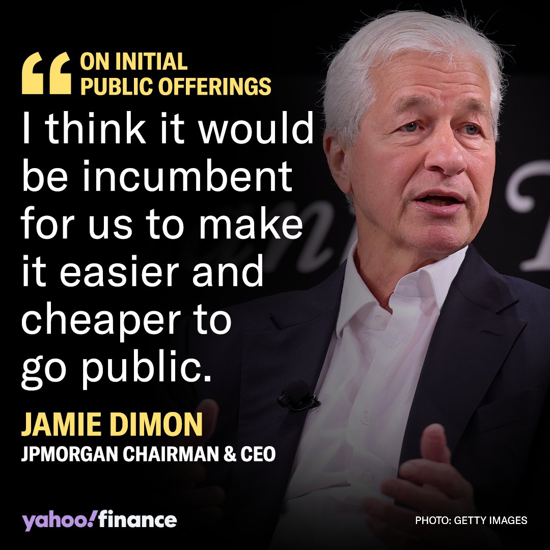 Dimon says regulators should reduce hurdles to going public yahoo.trib.al/zgilEWH via <a href="/business/">Bloomberg</a>