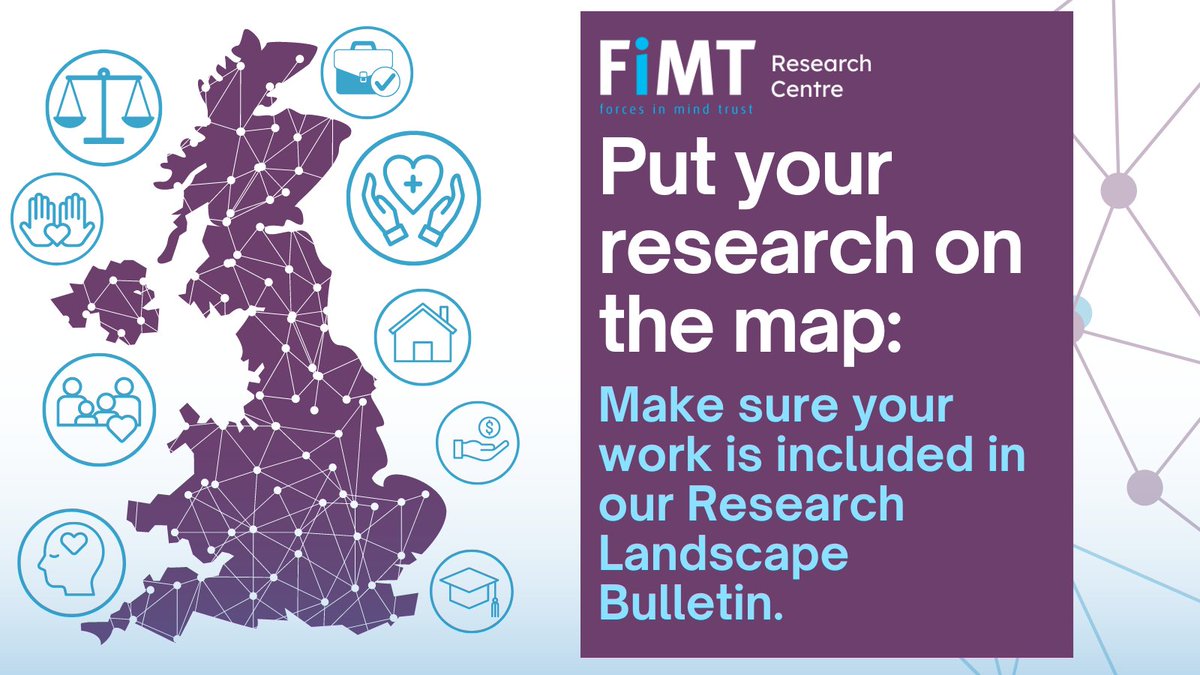 FiMT_RC's tweet photo. Keep up to date with the UK #ArmedForces research landscape - visit https://t.co/RGq2GbQreL for a comprehensive directory of active research, searchable by topic and keyword. Get in touch at team@fimt-rc.org to ensure your current and future work is included in our next bulletin. https://t.co/Tc7S5KZpuV