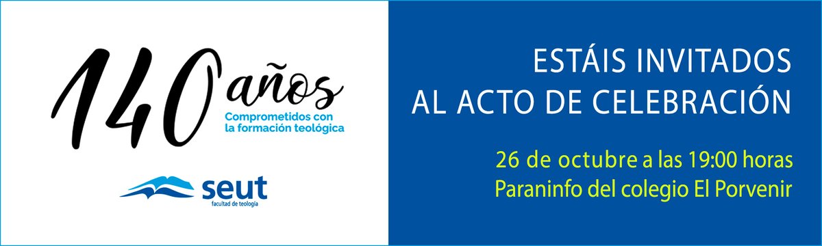Con gran alegría, nos complace extenderte la invitación para asistir a la celebración de los 140 años de nuestra Facultad. 👏👏👏

👉Queremos celebrar este camino dando gracias a Dios por su fidelidad y sostén, junto con el Presbiterio de Madrid de la <a href="/IEE_es/">Iglesia Evangélica Española</a>. ¡OS ESPERAMOS!
