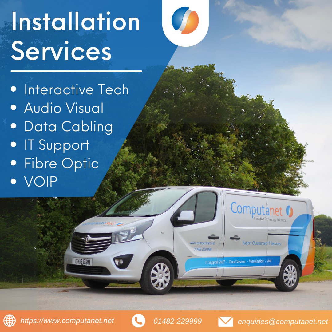 ComputanetMSP's tweet image. Transform your space effortlessly with our top-notch installation services! From sleek fixtures to cutting-edge tech, we've got you covered. Elevate your environment with ease. If you see our teams out and about, say HI!! #installation #computanet #interactivetechnology