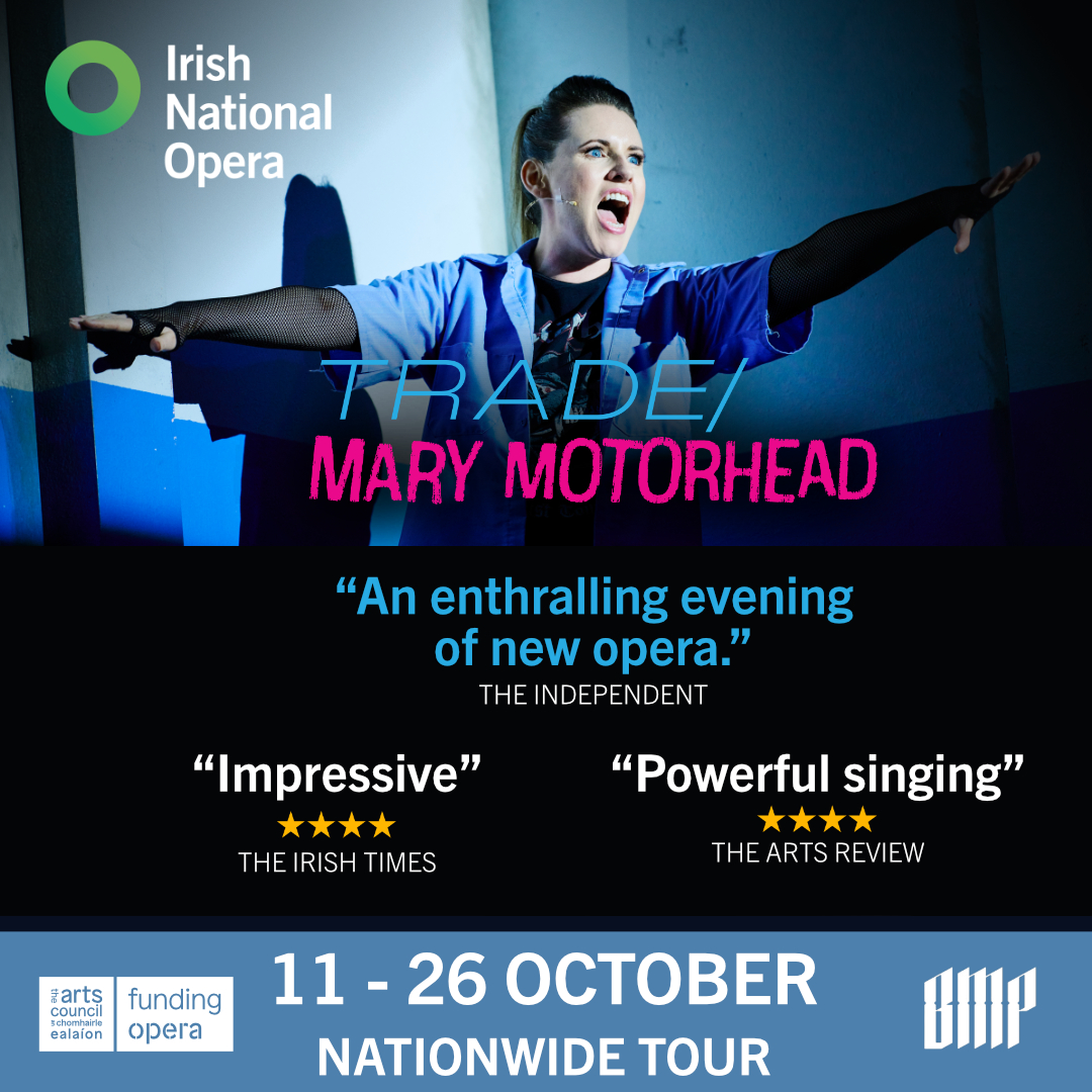 <a href="/IrishNatOpera/">Irish National Opera</a> present TRADE &amp; MARY MOTORHEAD on a nationwide tour beginning this weekend!
Music by CMC Composer Emma O'Halloran + libretto by Mark O'Halloran
First stop <a href="/PavilionTheatre/">Pavilion Theatre</a> followed by <a href="/CorkOperaHouse/">Cork Opera House</a> <a href="/siamsatire/">Siamsa Tíre</a> <a href="/glorennis/">glor ennis</a> <a href="/solsticearts/">Solstice Arts Centre</a>
🎟️🔗 bit.ly/TradeMaryMotor…