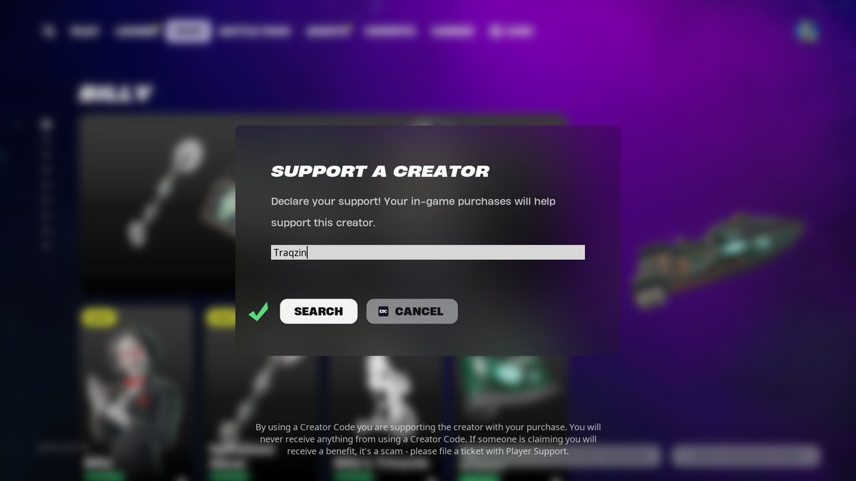 traqzin's tweet image. We finally got our creator code! Use Code Traqzin in the Fortnite itemshop #ad :)