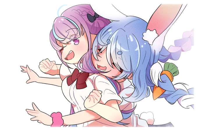 海洋と日常-08 "仲良し" #あくあーと #ぺこらーと 