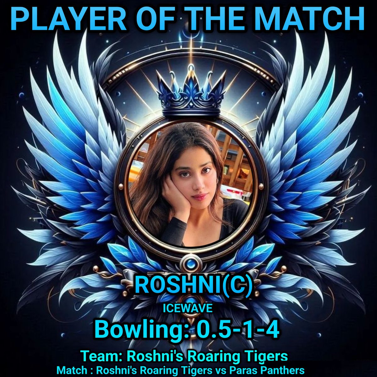 _venxmood's tweet photo. MOTM ICEWAVE : @Roshx_Rosalie (c)
Bowling: 0.5-1-4

#ASCL #S2 #MOTM #RRTvsPP #ICEWAVE  #RoshniRoaringTigers #M2 https://t.co/rY3jEwPfaF