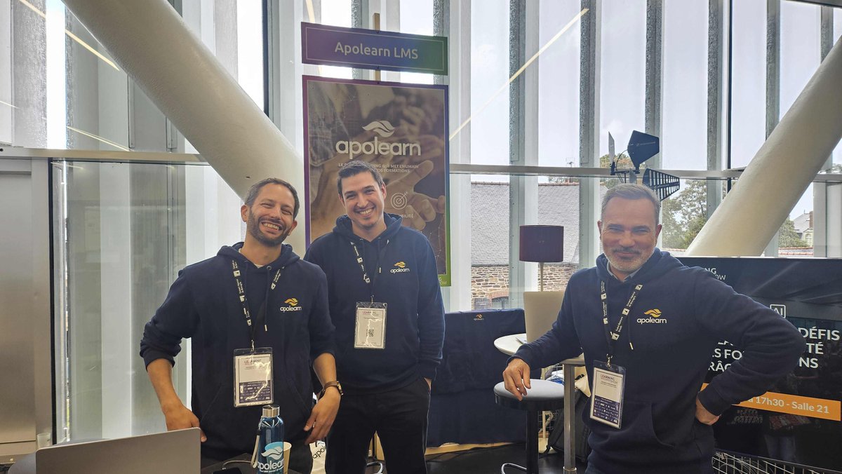 apolearn's tweet image. Deuxième jour au @LelearningShow : des rencontres enrichissantes et des intervenants captivants. Venez échanger avec Brice, Thomas et Pierrick sur notre stand ! #LS2024 #LearningShow