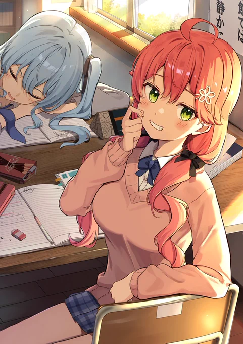 放課後テスト勉強#miko_Art  #ほしまちぎゃらりー 