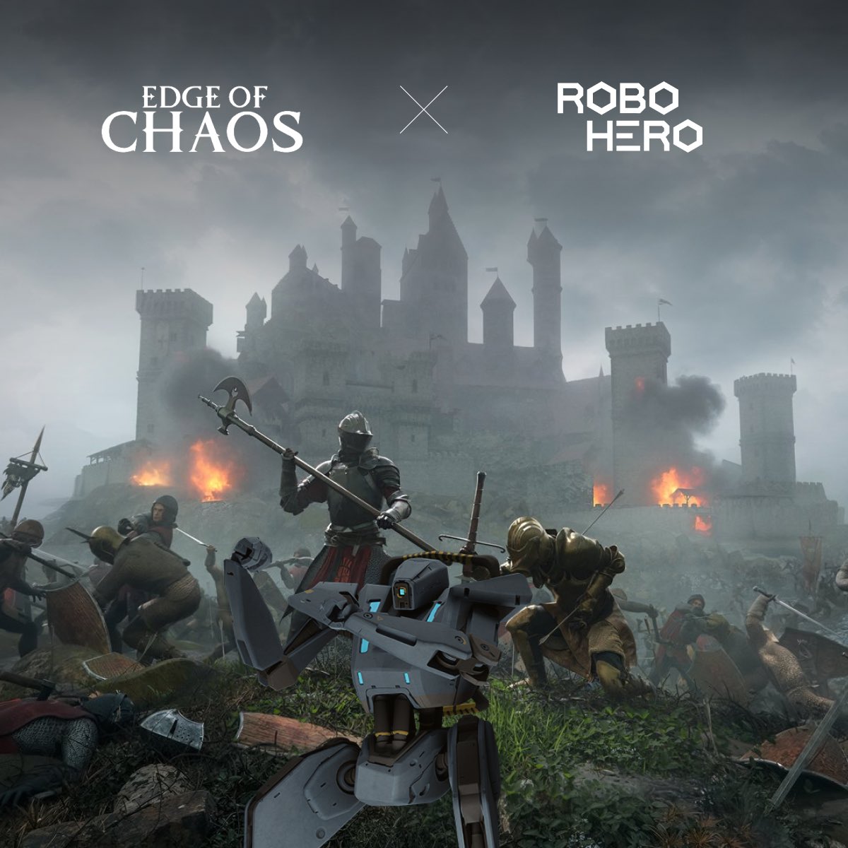 RoboHero_io's tweet photo. 🎮 RoboHero x @EdgeofChaosGame Community Partnership! ⚔️

We're joining forces with Edge of Chaos, an upcoming medieval combat supermassive multiplayer game. 🏰

As part of our partnership, we will host events like AMAs and giveaways to celebrate our communities coming together. ✨

Get ready! Founder Packs and whitelist spots for the highly anticipated Ancients NFT collection will be up for grabs. More details coming soon! 🚀