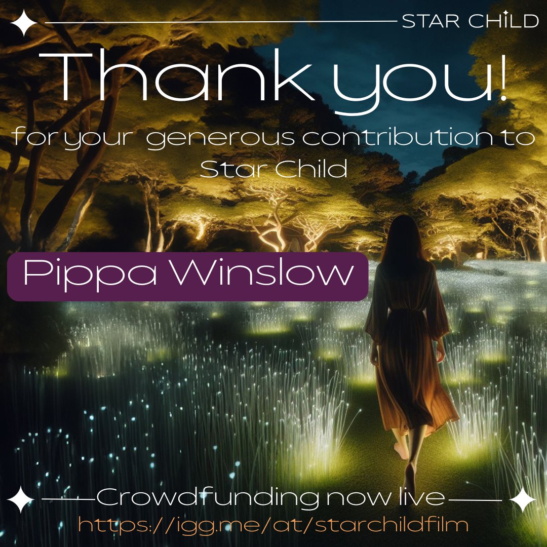 Pippa Winslow Thank You for becoming a contributor of #StarChild

 #Contributor #ThankYou