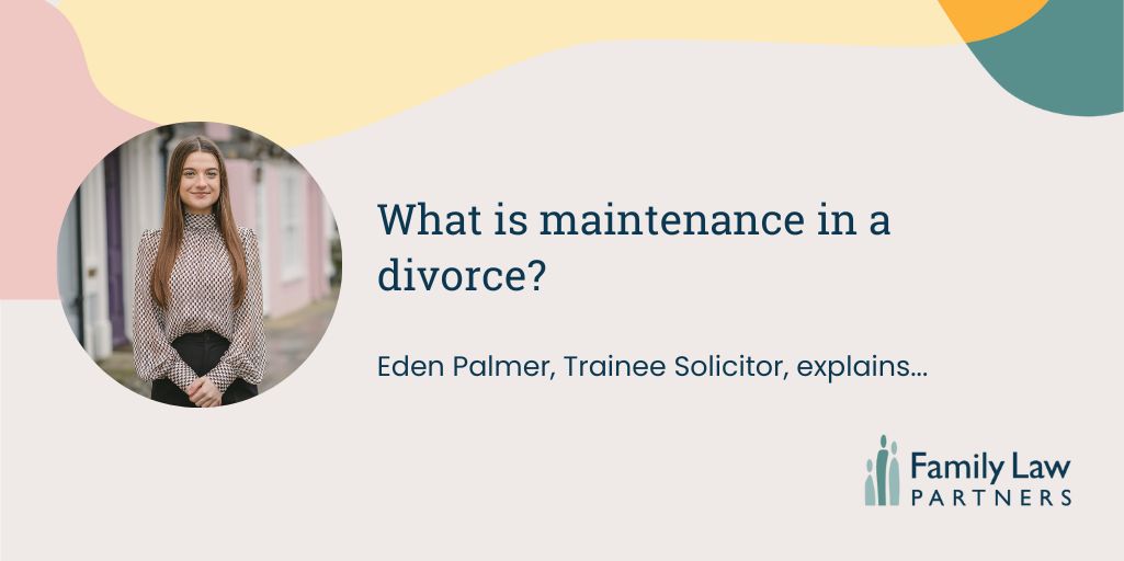 Maintenance is the term used for regular financial support made by one spouse, civil partner or parent to the other following a divorce or separation. <a href="/EdenFLP/">Eden Palmer</a> explains how maintenance is determined: ow.ly/NNJo50TGY4Y #FamilyLaw #Divorce #Separation #Maintenance