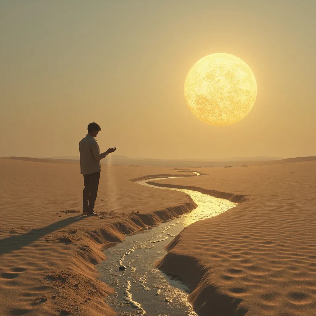 3MH's tweet photo. In the Absence of Promises

You promised me a river, yet I stand in the dust,
A stream so thin, it fades with every gust.
You promised me the Earth, yet in my hand,
All I hold is a single, lonely grain of sand.

You promised me the Sun, but what I see,
Is a flicker of light, barely reaching me.
But thank the stars, you left me the air,
For I’ve learned to breathe where there’s nothing to share.

In the void of your promises, I found my own way,
In the absence of gifts, I built brighter days.
The river, the Earth, the Sun—they’re all mine,
Not from your words, but from how I define. 

HUMANS on MotherEarth @LOOKFACEHELP.