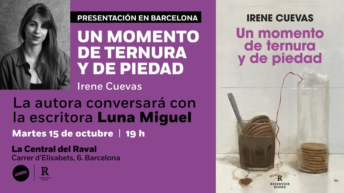 ¿Te has enterado de la cita literaria con <a href="/iicuevas/">Irene</a>? 🍪🥛

📚 Presentación de "Un momento de piedad y de ternura".
🗣️ Junto a <a href="/lunamonelle/">luna</a>.
🗓️ Martes 15 de octubre.
⏰ A las 19h.
📍 @La_Central del Raval.