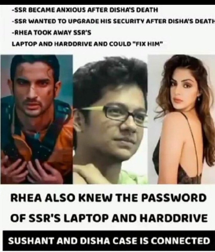 BanasreeDhar1's tweet image. CBI Must Act InSSRCase
📌 @CBIHeadquarters arrestSSR
STAFFS?
👇
@Tweet2Rhea KWAN?
👇
ILLEGAL VISIT2 COOPER?
FAMILY ROAMING FREE?
👇
FIR
306,341,342,380,406,420,506,120B
📌TRANSACTION between SSR &amp;amp; @thisissandeeps ACCOUNTS?
@dir_ed
#ArrestSandeepSingh
#JusticeForSushantSinghRajput