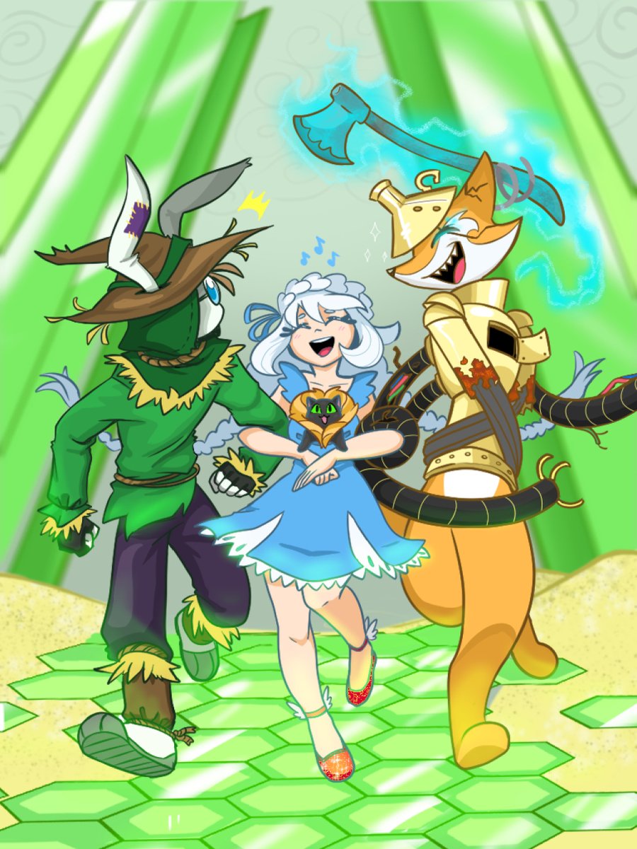 To the <a href="/EMERALDCIT75165/">EMERALD CITY</a> we go!!!
Spooky Art for Spooky season! 🎃🎃
ft. Halvo the feline magicae and Lina the human!