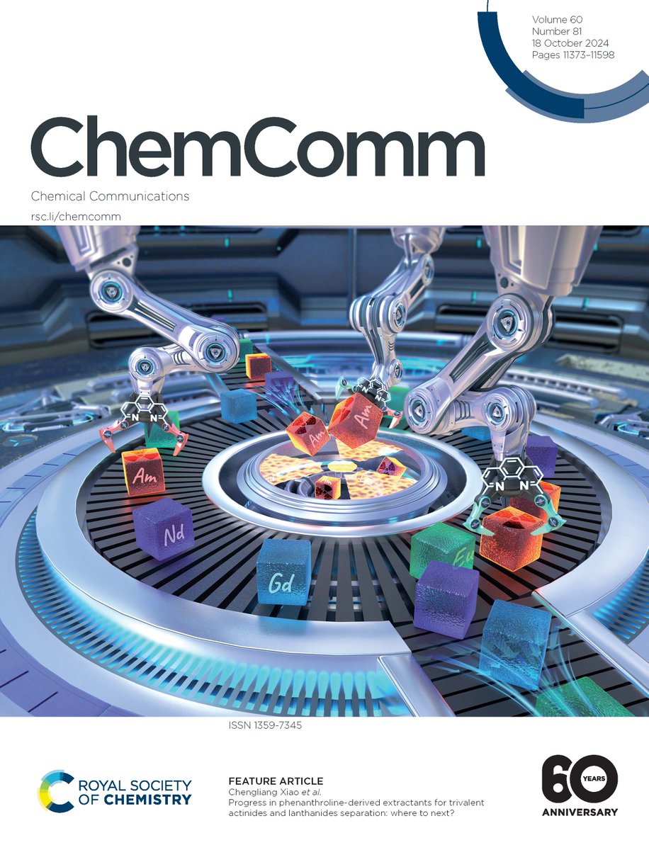 ChengliangX's tweet photo. Thrilled to see our work featured on the front cover of Chem Commun! 🎉💙 It's an ultimate honor to showcase our research in such a vibrant way. @ChemCommun https://t.co/gMvWB3ywkX https://t.co/Z2IWc2lbZC