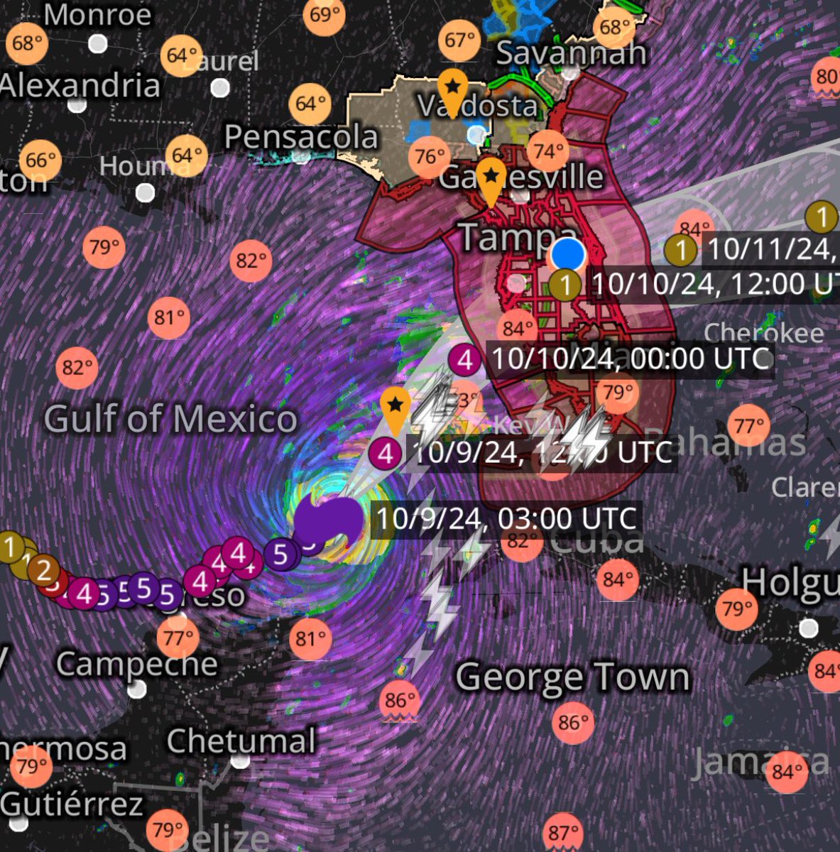 Alright…. What the fuck 😭 #hurricanemilton please go away 🙏