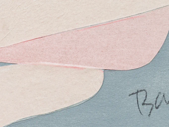 Line.150x200mm2024Collage with colored paper, colored pencil, acrylic board 