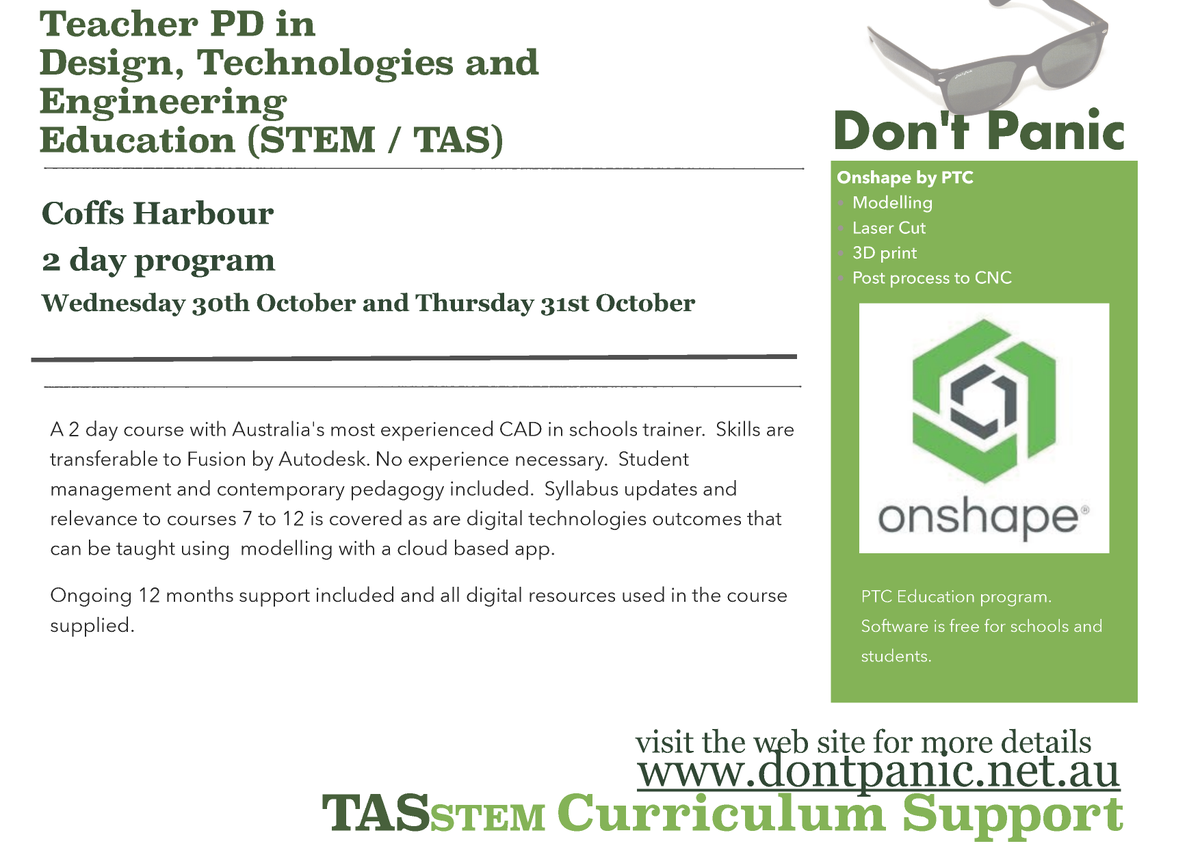 Teacher PD: Onshape CAD for Design, Technologies and Engineering Education 🏫 - mailchi.mp/dontpanic.net.…