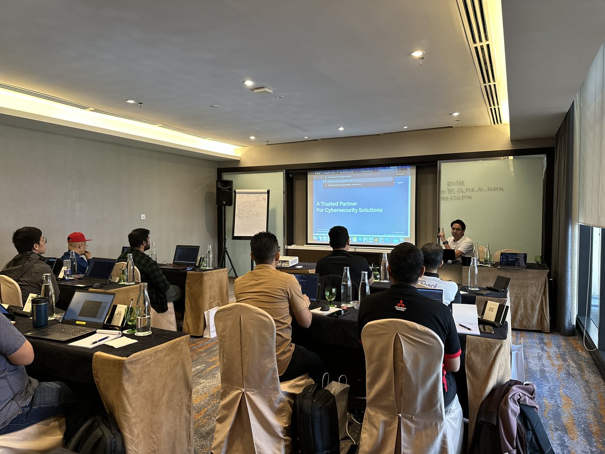 EnciphersLabs's tweet photo. Following the incredible feedback and response to our #CertifiedWebAppSecExpert training in Kuala Lumpur, we're excited to be back with our #CertifiedNetworkPenetrationTester Course and Certification, starting today!
An amazing group of participants eager to dive in. Looking forward to guiding them through hacking servers, performing privilege escalation, compromising AI applications, and ultimately becoming domain admins. Let the hacking begin!
#CNPT #NetworkPentesting #RedTeaming #Hacking #Training