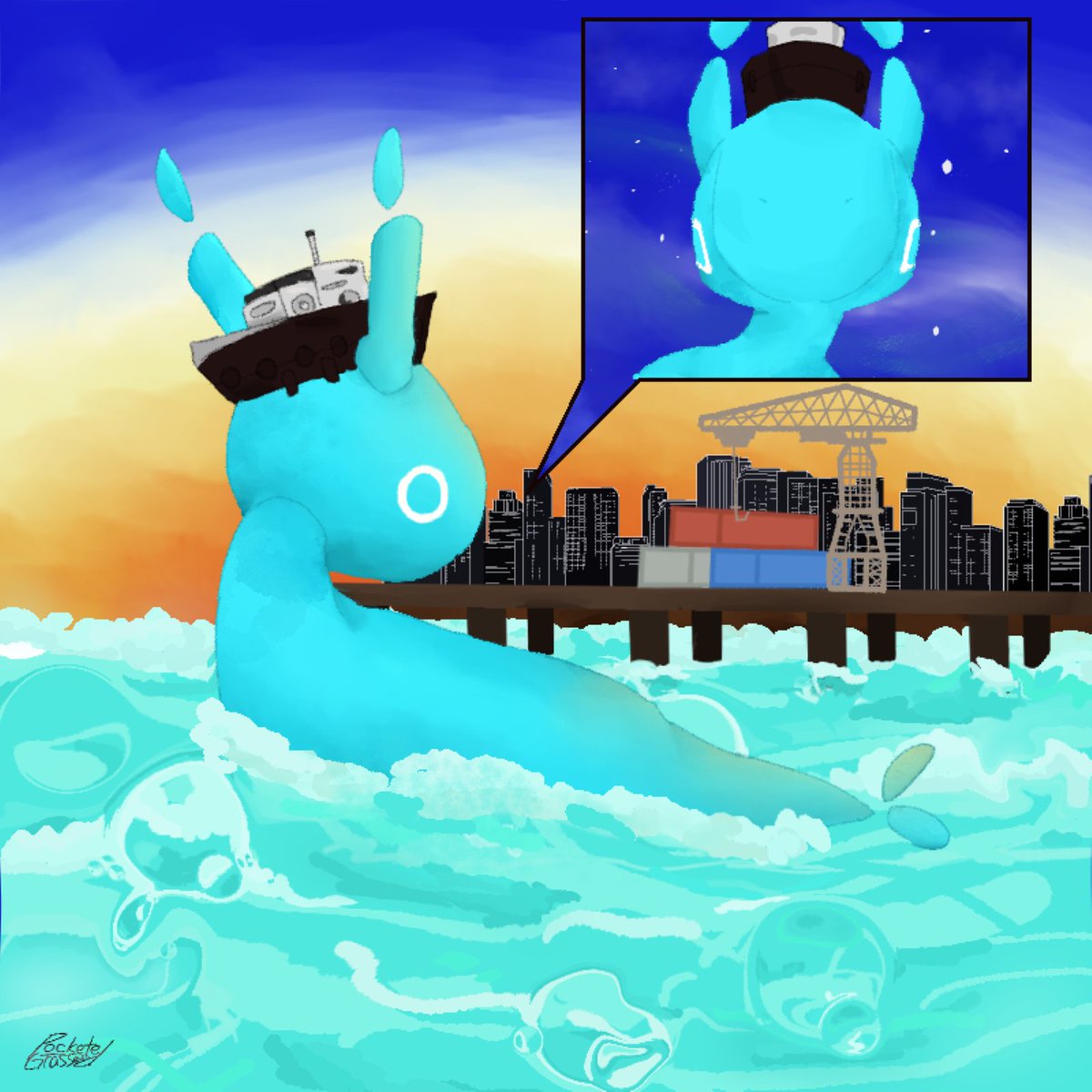 pocketedgrass's tweet image. Character by DoubleJump on ArtFight