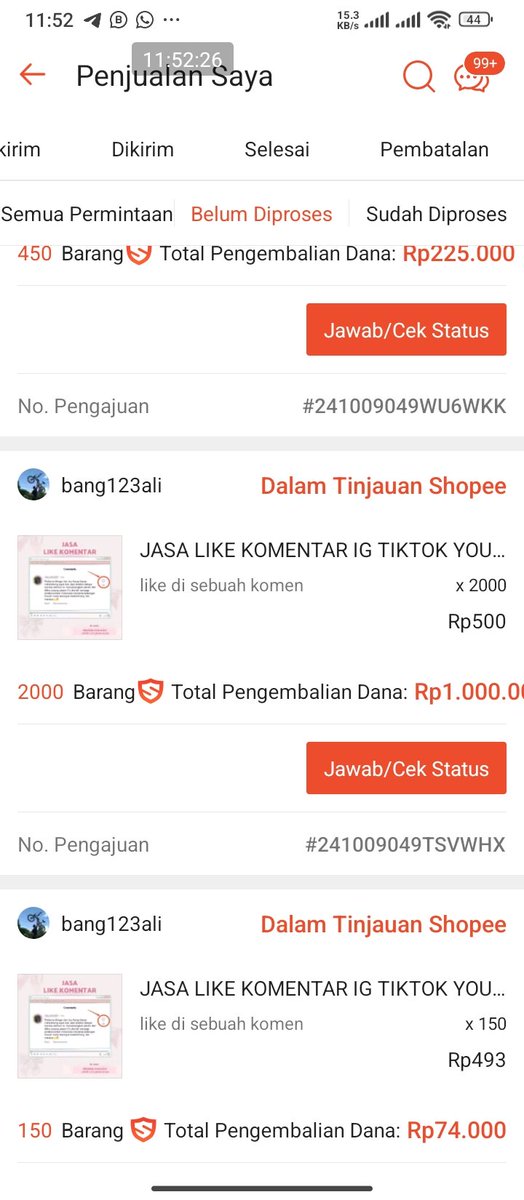 lovinghoonz's tweet photo. TWITTER DO UR MAGIC PLS BANTUIN AKU

SHOPEEE SIALAN JANCOK LO LIAT BUYER NGAJUIN PEMBATALAN DAN GUA GABISA APA APA COK??? PLS BANTU TAG SHOPEE!!!! GUA RUGI JUTAAANNNNN https://t.co/ZRmJTRfbPb