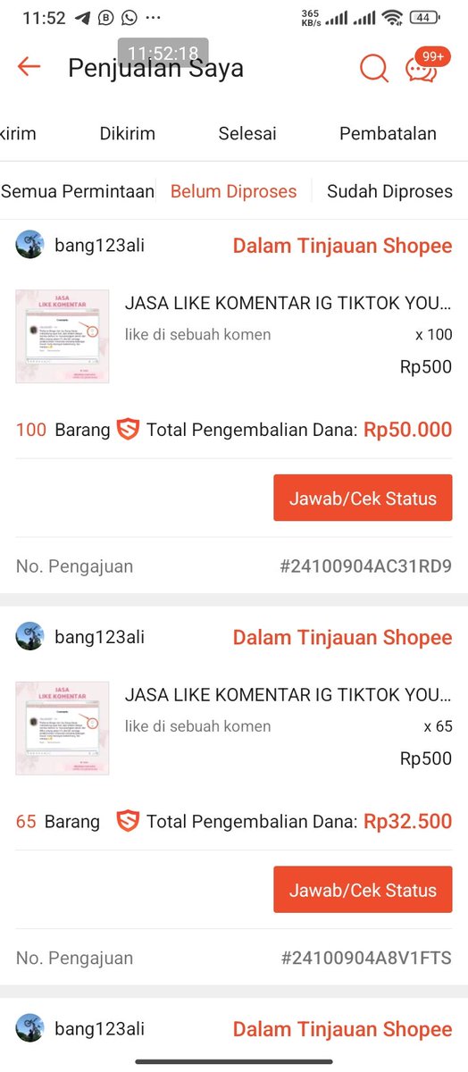 lovinghoonz's tweet photo. TWITTER DO UR MAGIC PLS BANTUIN AKU

SHOPEEE SIALAN JANCOK LO LIAT BUYER NGAJUIN PEMBATALAN DAN GUA GABISA APA APA COK??? PLS BANTU TAG SHOPEE!!!! GUA RUGI JUTAAANNNNN https://t.co/ZRmJTRfbPb
