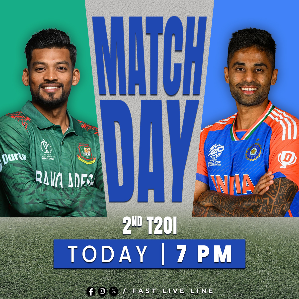 FastLiveLine's tweet photo. And it's Match Day! 🤩

#BANvsIND #INDvsBAN #BANvIND #INDvBAN #SuryakumarYadav #T20 #IndianCricketTeam https://t.co/zUvX4U87bl