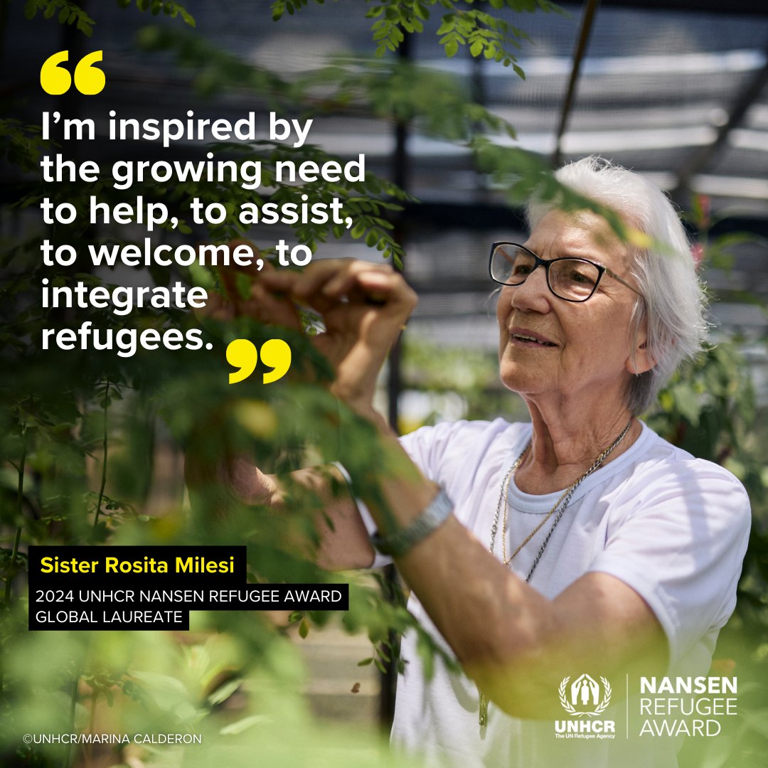 Sister Rosita Milesi – a Brazilian nun, lawyer, social activist and movement builder – has officially been announced as the 2024 #NansenAward Global Laureate. bit.ly/47XGZWq