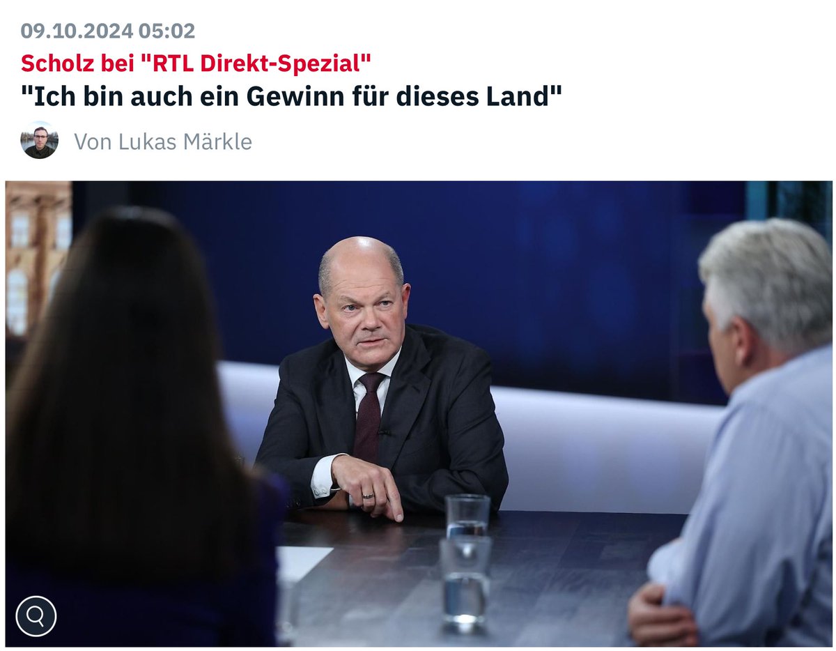 🤡

#Scholz #Narzisst #Überheblichkeit