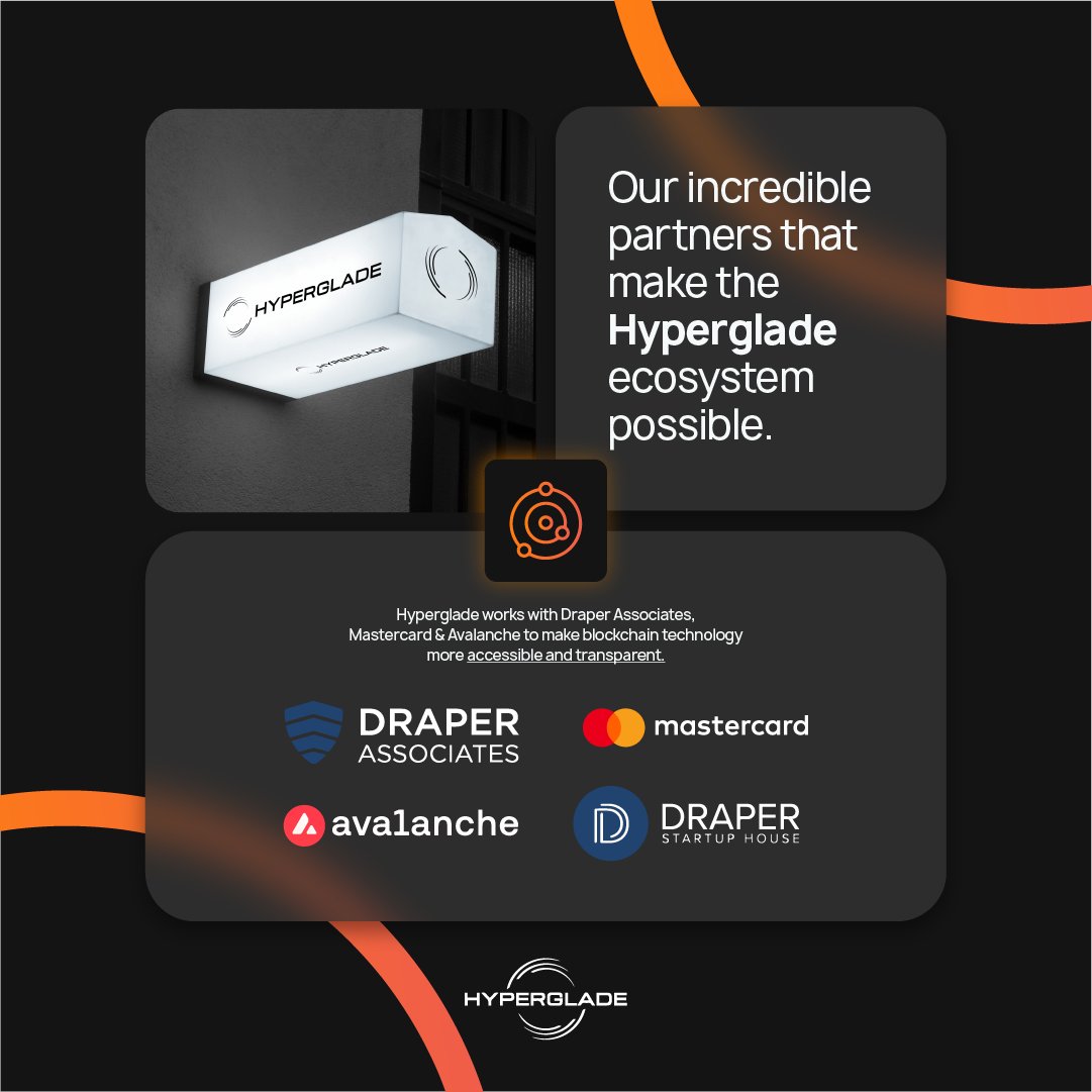 hyperglade's tweet image. Hyperglade works with Draper Associates, Mastercard and Avalanche to make blockchain technology transparent and accessible to everyone whilst bringing innovative solutions to bridge DeFi and Fiat worlds.

#hyperglade #ecosystem #partners #mastercard #avalanche #draperassociates